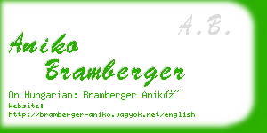 aniko bramberger business card